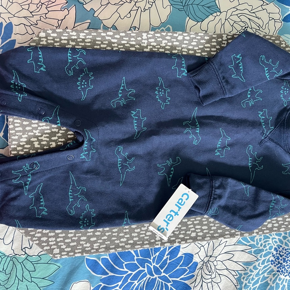 Carter's Navy Dinosaur Baby Bodysuit